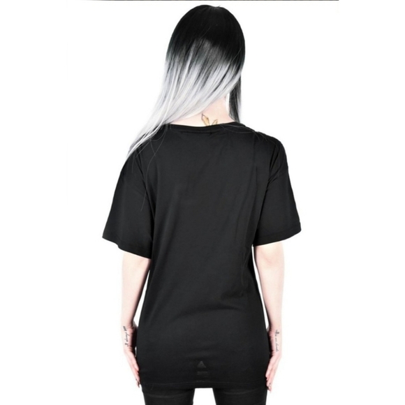 Killstar 9th Gate Graphic Tee – Black Cotton, Red Demon Print, Oversized Relaxed - Picture 4 of 7